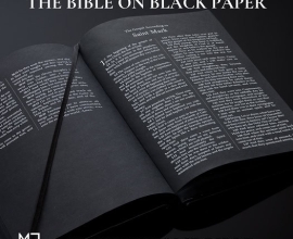 The Bible On Black Paper